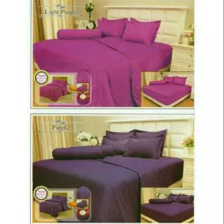 TERLARIS*** SPREI T30 VALLERY LIGHT PURPLE/PURPLE 180/160X200 CM