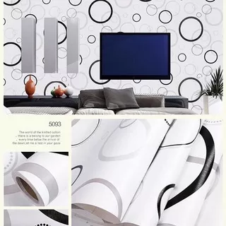 PROMO Wallpaper Sticker PUTIH POLKADOT HITAM MINIMALIS WPS019 Wallpaper Stiker Dinding Kamar Tidur Ruang Tamu Dapur Dekorasi Rumah Kantor Modern Minimalis Jual Wallpaper Murah