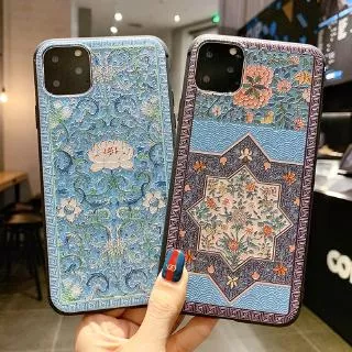 iPhone 13 12 11 Pro Max X XS XR 7 8 Plus SE 2020 Lotus Flower TPU Blue Soft Fashion Case GNC