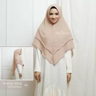 Khimar Alice by Athiyyah - Khimar Ceruti Babydoll Exclusive Polos Pet Antem - Khimar Lancip