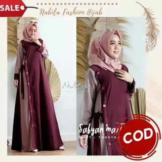 [Free ongkir ]Gamis dress wanita muslim Sabyan Maxi dress / exklusif