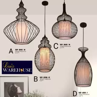 Lampu gantung CONTEMPORER IRON CAGE pendant light  ( TYPE D )