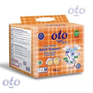 OTO Adult Diapers Popok Dewasa Perekat ukuran M isi 14 uk 71cm-107cm