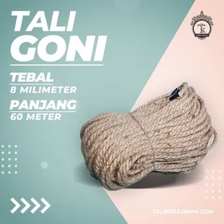 Tali tambang goni | tali garukan kucing ukuran sedang 8mm 60 meter