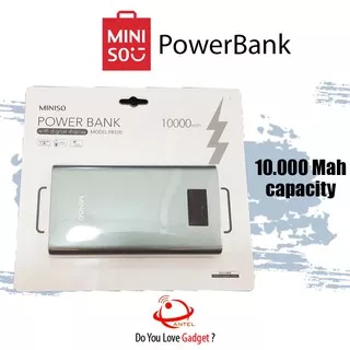 Power Bank / Powerbank MINISO 10000 Mah Silver PB100 Murah PB