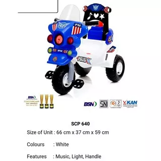 Motor Polisi SCP 640 SHP Toys / Sepeda Anak Roda Tiga Tricycle / Sepeda Dorong