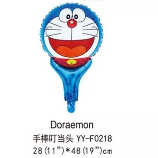 Balon pentung doraemon / hello kitty / balon raket gagang karakter dora emon HK