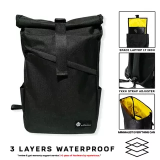 BP-01 Tas Ransel Laptop Backpack Rolltop Waterproof Terlaris No.1 - Space Laptop 17 inch - Warranty Lifetime - Special Edition