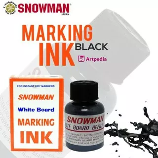 Isi Tinta Spidol WHITE BOARD - Refill Marking Ink Snowman - Refil Tinta Spidol Snowman Hitam
