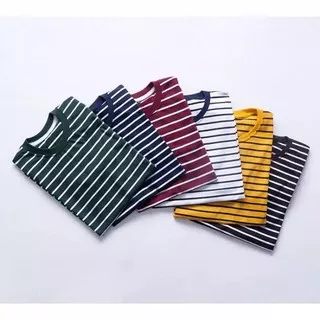 KAOS SALUR BELANG BELANG STRIPE STRIPES BIG KATUN CVC 30S PRIA WANITA