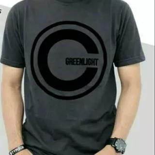 KAOS DISTRO GREENLIGHT WARNA ABU TUA 2XL 3XL 4XL