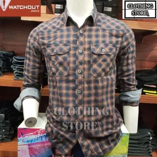 WATCHOUT JEANS ORIGINAL kemeja flanel lengan panjang pria