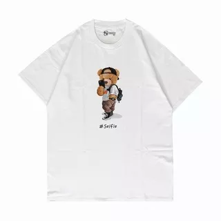 Freech T-Shirt Selfie Bear White