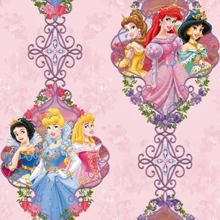 Wallpaper Dinding Anak Motif Princess Pink Murah