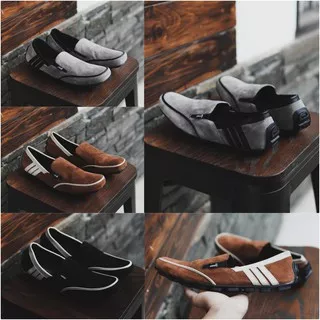 COD !! Sepatu Slop Pria Adidas Knop Dembele Sepatu Kasual Slip On Pria Santai Murah BELI 2 ONGKIR 1