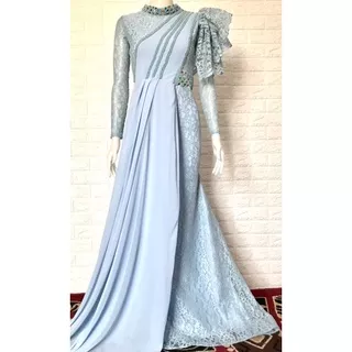 longdress brokat/kebaya modern/baju panggung/baju pesta