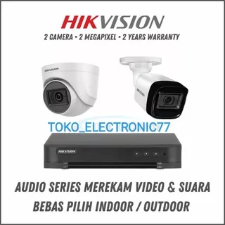 PAKET CCTV HIKVISION 4 CHANNEL 2 KAMERA TURBO HD 1080P 2MP