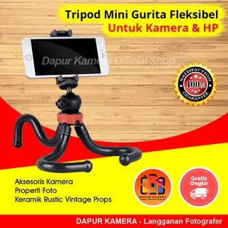 TRIPOD HP MINI FLEKSIBEL - TRIPOD KAMERA MURAH MODEL GURITA