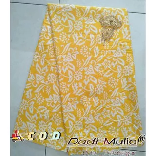 Kain batik motif daun kuning/ kain katun / bahan batik / kain batik / bahan baju/ batik katun