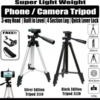 Portable Tripod Stand 4-Section - Wt3110A 50cm - 1m