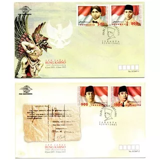 Sampul Harian Pertama SHP Perangko Soekarno Sukarno 2001 Haul Bung Karno