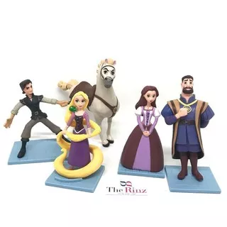 princess rapunzel Figure Set Pajangan Kue Ultah Topper Cake