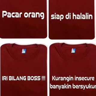 BISA COD FGM GROSIR & ECER / Kaos Tulisan Unik / Baju Custome Kata Kata / Kaos Kata Maroon