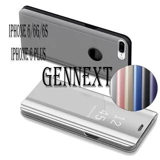 iphone 6 6G 6s 6 plus 6+ Flip Cover Mirror Standing Case Smart View mirror case metal