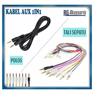 Kabel AUX AUDIO 1in1 Jack 3.5mm Panjang 100cm 1m HP Android Samsung Speaker Mobil cable Musik Spotify