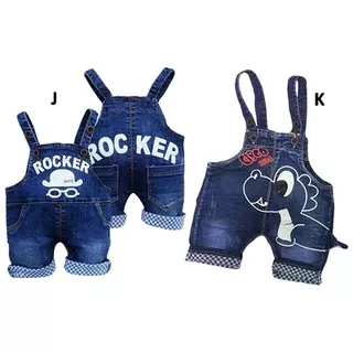 Jumpsuit Overall Celana Pendek Jeans Anak Do Not Bother