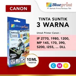 Tinta Suntik Refill BLUEPRINT BP-C41W untuk Printer Canon - Warna