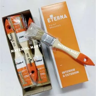 Kuas Cat Eterna 633 1 ORI | Kuas Eterna 1 Inch | Kuas Tembok 2,54cm | Material Mart