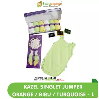 KAZEL Jumper Singlet Anak isi 6 / Orange, Biru, Turquise