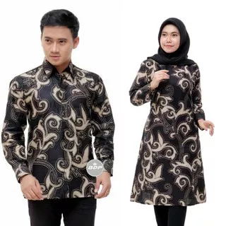 couple pasangan Atasan tunik doby dolby dress batik garutan indigo adem tersedia ukuran jumbo #3