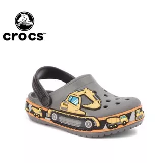 crocs fun lab Traktor/ sepatu sandal anak/ abu  23-35