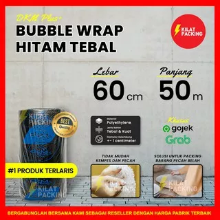 Bubble Wrap 50m x 60cm BLACK premium delkomas