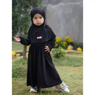 Gamis Anak Bergo 1-3 tahun/ Baju Setelan Anak Muslim Satu Set/ Gamis Bayi Syar`i