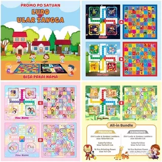 Mainan Anak Snakes & Ladders/playmat/karpet 2in1/Matras Ular Tangga Besar/Ludo/unicorn/avenger/anima