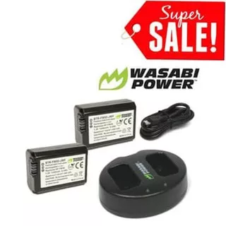 Wasabi Power Battery NP-FW50 (2-Pack) and Dual USB Charger