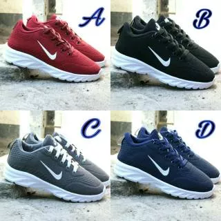 Sepatu Anak nike Size 31_37 Keren Merah Pink Biru Hitam Cewek Cowok Perempuan Laki Sekolah TK SD