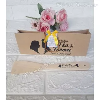 Spatula sodet kayu souvenir kemas paperbag lanscape / souvenir spatula kayu