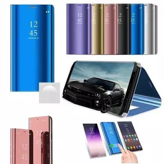 CASE FLIP COVER MIRROR SAMSUNG S21/S21 ULTRA/S6 EDGE/S7 EDGE/M21/M31/M51/CLEAR VIEW STANDING/SARUNG