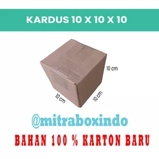 Kardus 10x10x10 cm Packing Polos dan Tebal