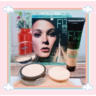 PROMO!!!PAKET BEDAK+FOUNDATION MAYBELLINE FIT ME!