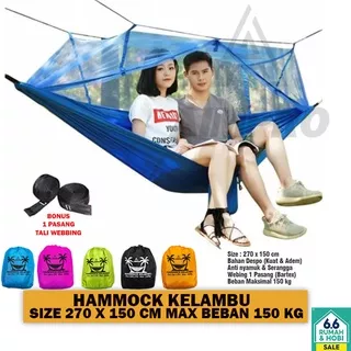 Hammock Kelambu - Tempat Tidur Ayunan Gantung Kelambu- Hamock - Hamok - Hamuk - HAMMOCK KLAMBU