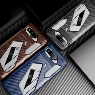 Asus ROG 5 ROG Phone 5 Pro 5 Ultimate Soft Case Shockproof Carbon Fiber Slim Back Protective Cover
