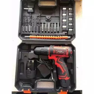 Bor Drill Bor Baterai Cordless JLD Tool 10mm 12V Bor Set Bor drill