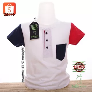 KAOS DISTRO ANAK BELANG TANGAN PUTIH / PREMIUM FASHION / LUTTE KIDS