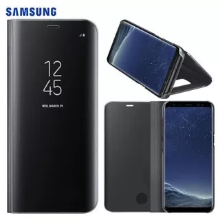 Samsung Note 8 Note8, J5 2016, A7 2017 Clear View Standing Flip Smart Cover Flip Case Mirror Cover