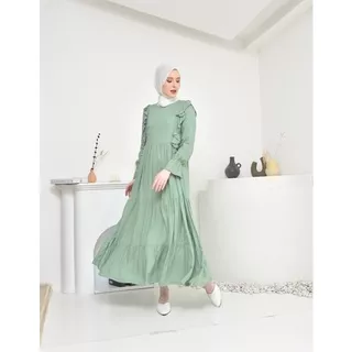 LAVI GREEN DRESS/DRESS/MIDIDRESS/GAMISMUSLIMAH